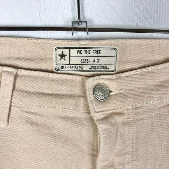 Free People We the Free Great Heights Pink Frayed Skinny Jeans 31 - Picture 5 of 6